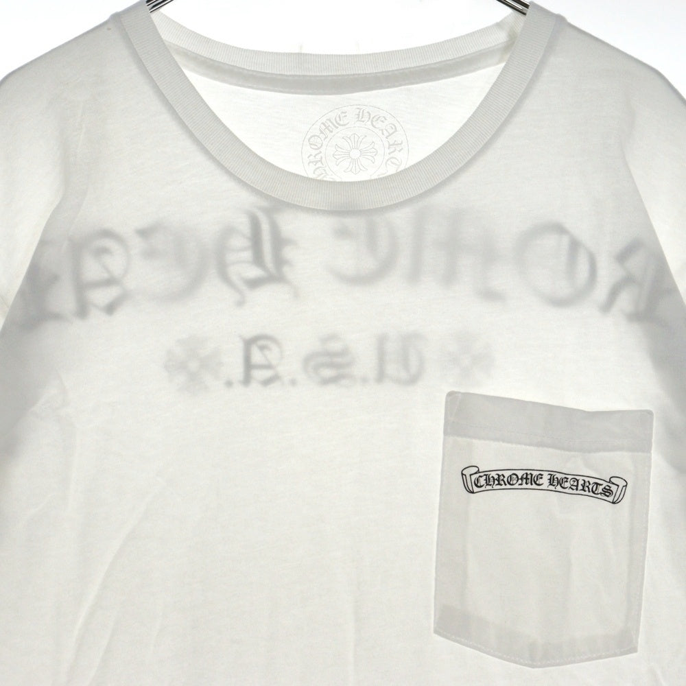 CHROME HEARTS(クロムハーツ) USA Logo S/S TEE スクロールロゴプリントクルーネック半袖Tシャツ ホワイト