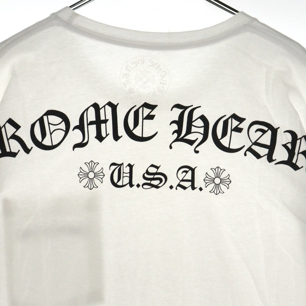 CHROME HEARTS(クロムハーツ) USA Logo S/S TEE スクロールロゴプリントクルーネック半袖Tシャツ ホワイト