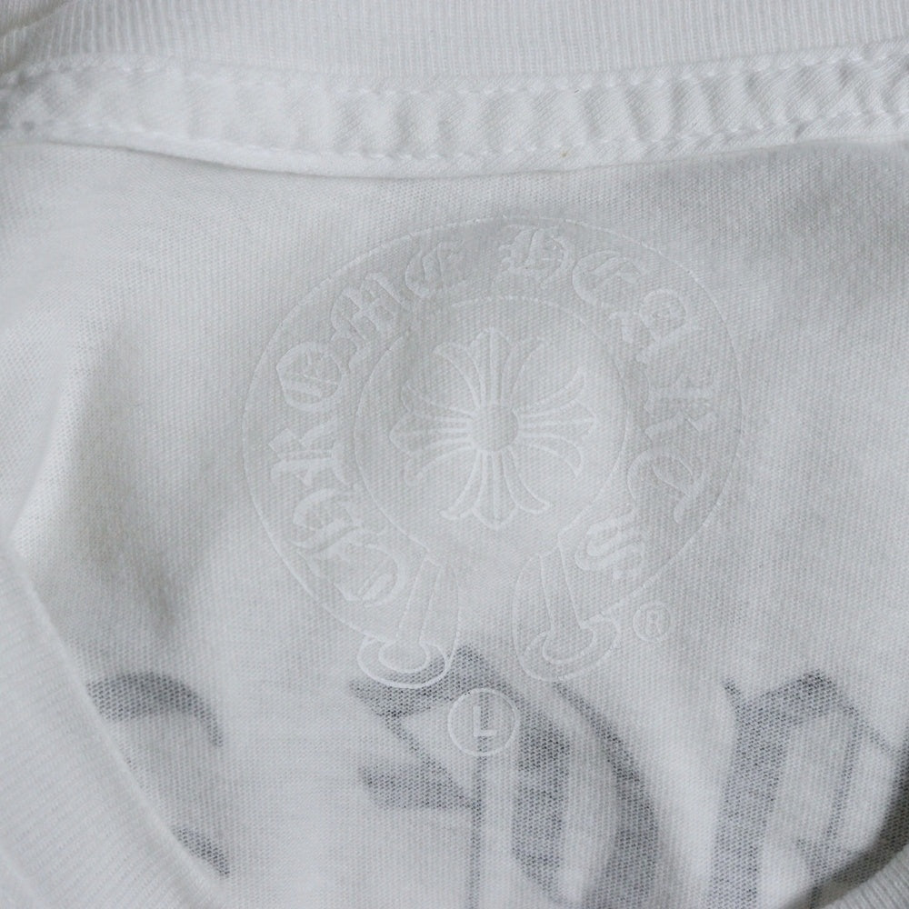 CHROME HEARTS(クロムハーツ) USA Logo S/S TEE スクロールロゴプリントクルーネック半袖Tシャツ ホワイト