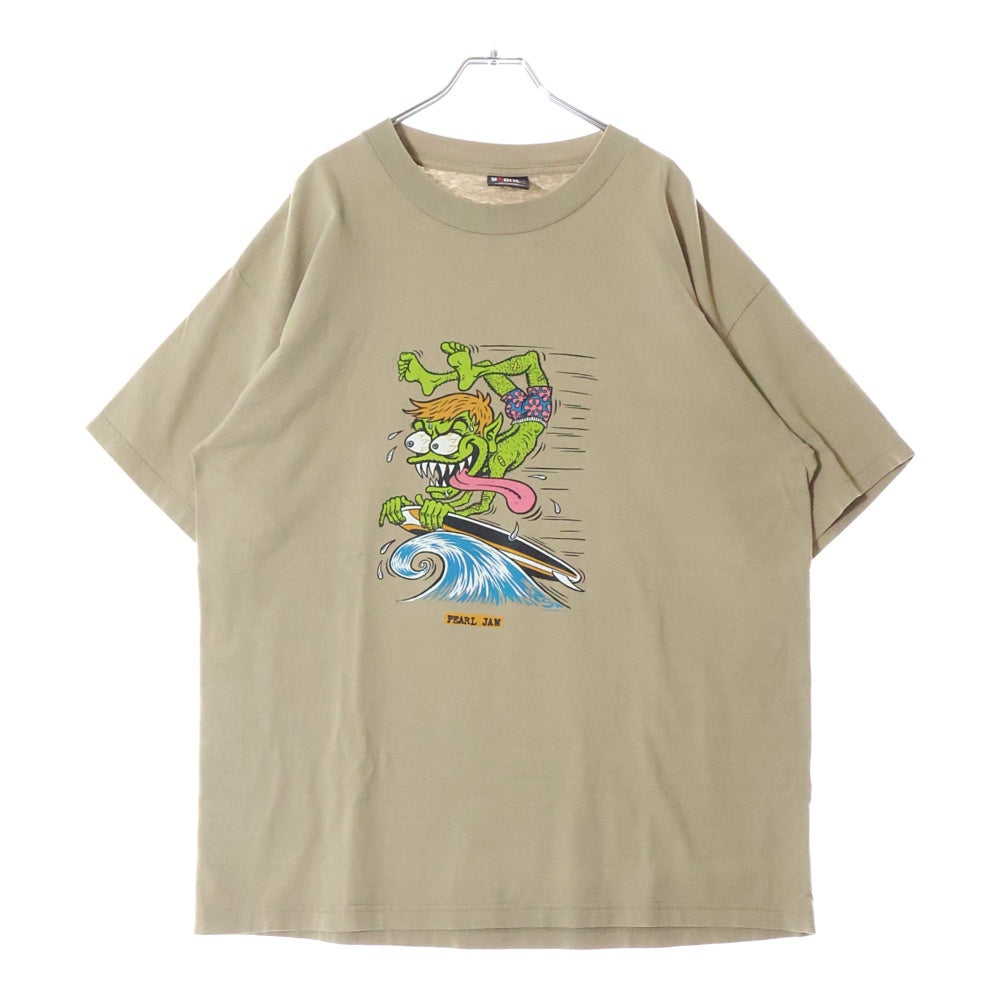 VINTAGE(ヴィンテージ) 90s PEARL JAM 1995 OUT OF CONTROL NATURAL TEE パールジャム 両面プリント半袖Tシャツ カットソー ブラウン