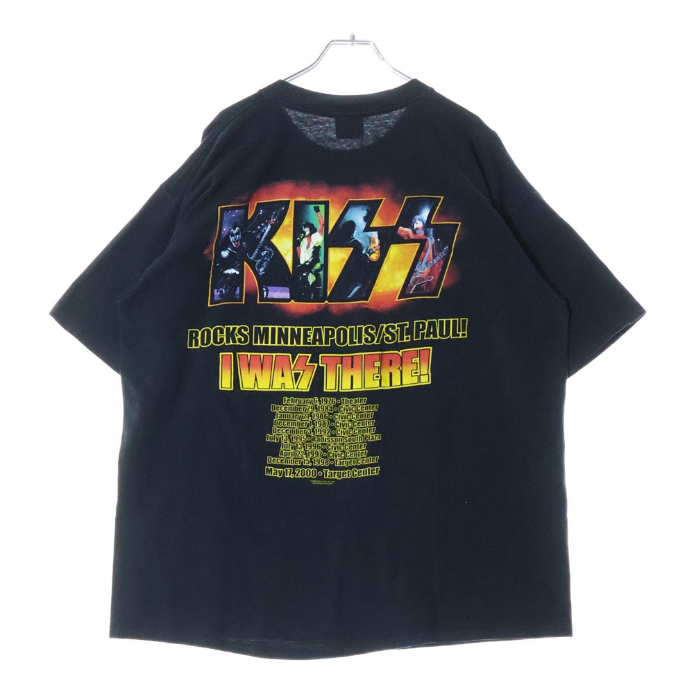 VINTAGE(ヴィンテージ) 00s KISS 2000 I WAS THERE TEE 両面プリント半袖Tシャツ カットソー ブラック