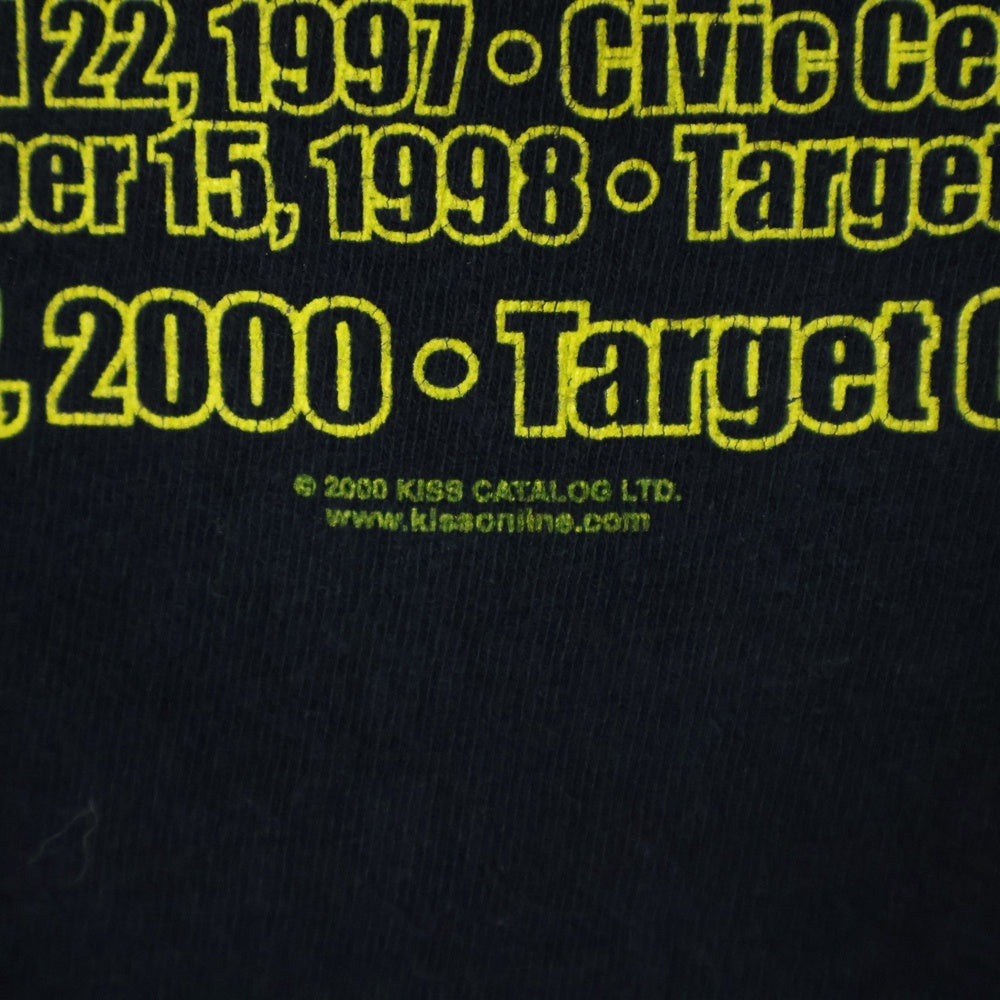 VINTAGE(ヴィンテージ) 00s KISS 2000 I WAS THERE TEE 両面プリント半袖Tシャツ カットソー ブラック