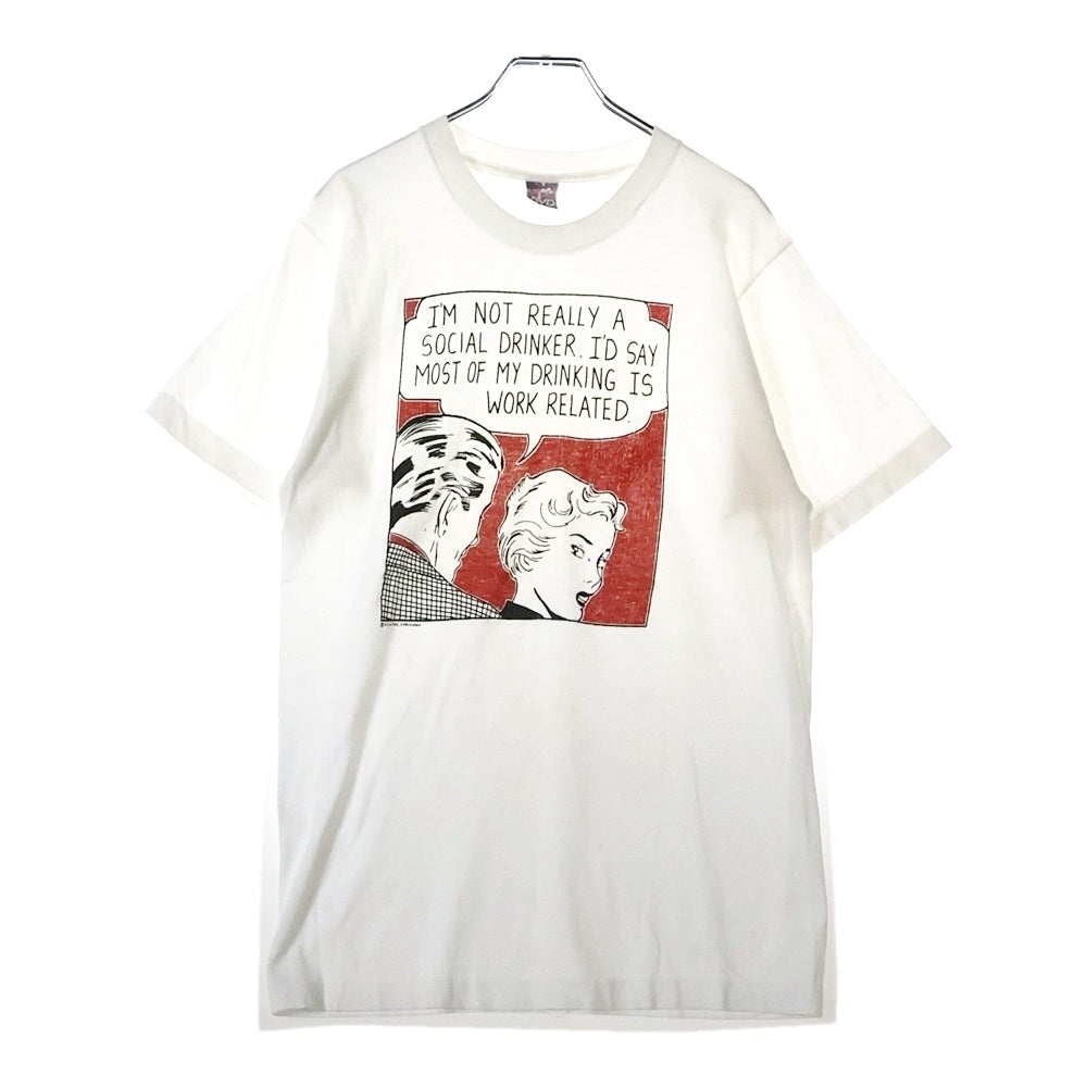VINTAGE(ヴィンテージ) 90s Print TEE メッセージプリント半袖Tシャツ カットソー ホワイト