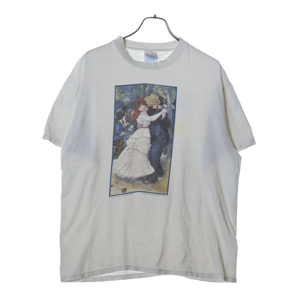 VINTAGE(ヴィンテージ) 90S Auguste Renoir Dance at Bougival オーギュストルノワール ブージヴァルのダンス アートプリント 半袖Tシャツ ホワイト