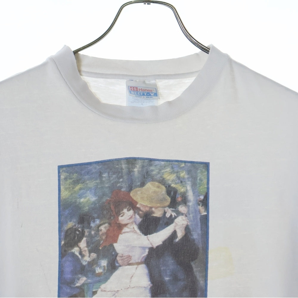 VINTAGE(ヴィンテージ) 90S Auguste Renoir Dance at Bougival オーギュストルノワール ブージヴァルのダンス アートプリント 半袖Tシャツ ホワイト