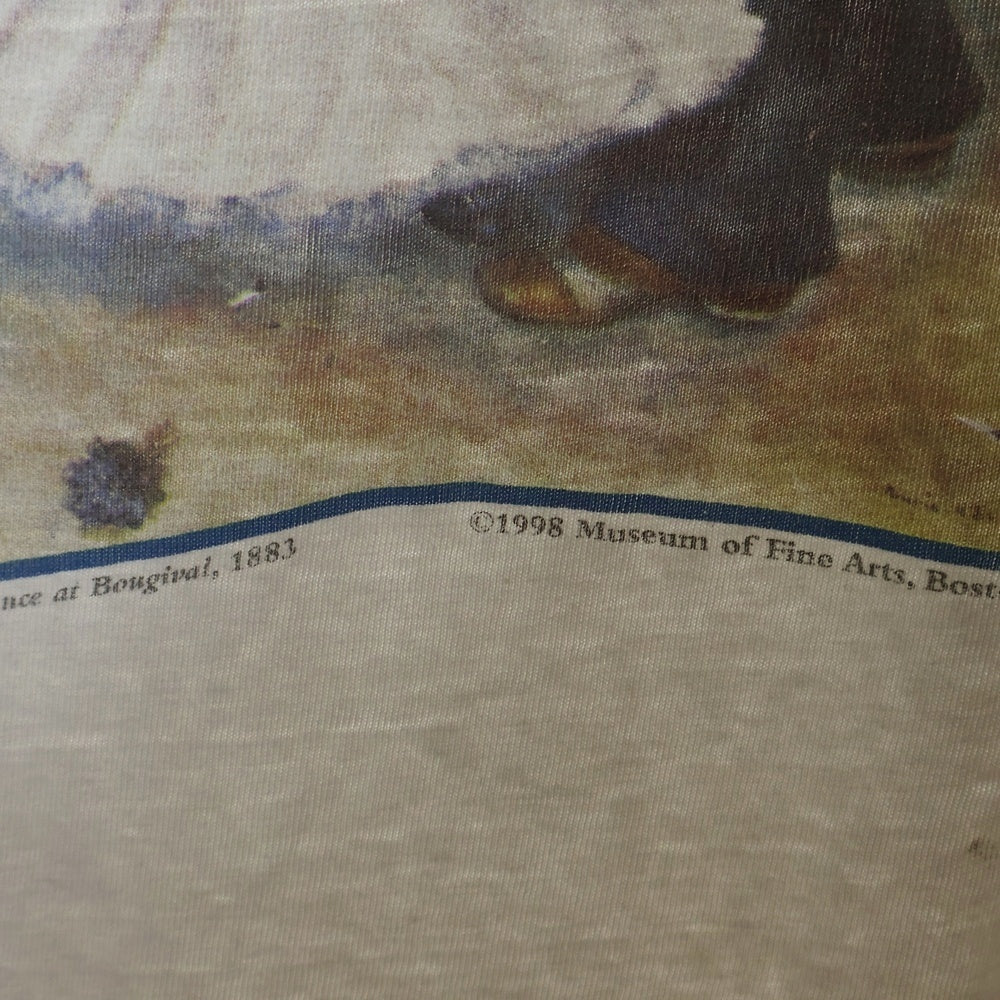 VINTAGE(ヴィンテージ) 90S Auguste Renoir Dance at Bougival オーギュストルノワール ブージヴァルのダンス アートプリント 半袖Tシャツ ホワイト