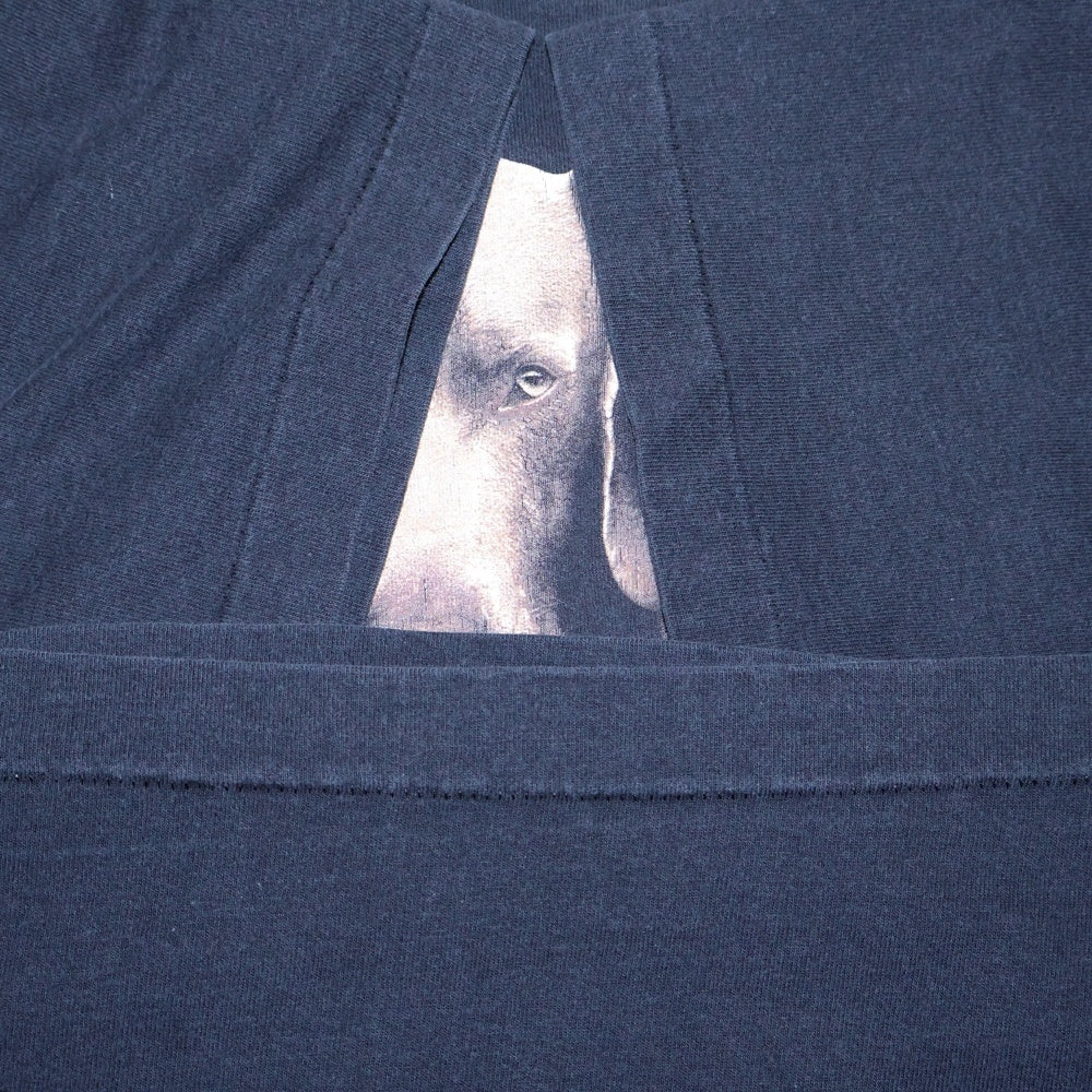 VINTAGE(ヴィンテージ) 90S WILLIAM WEGMAN FRAMED アートプリント 半袖Tシャツ ブラック