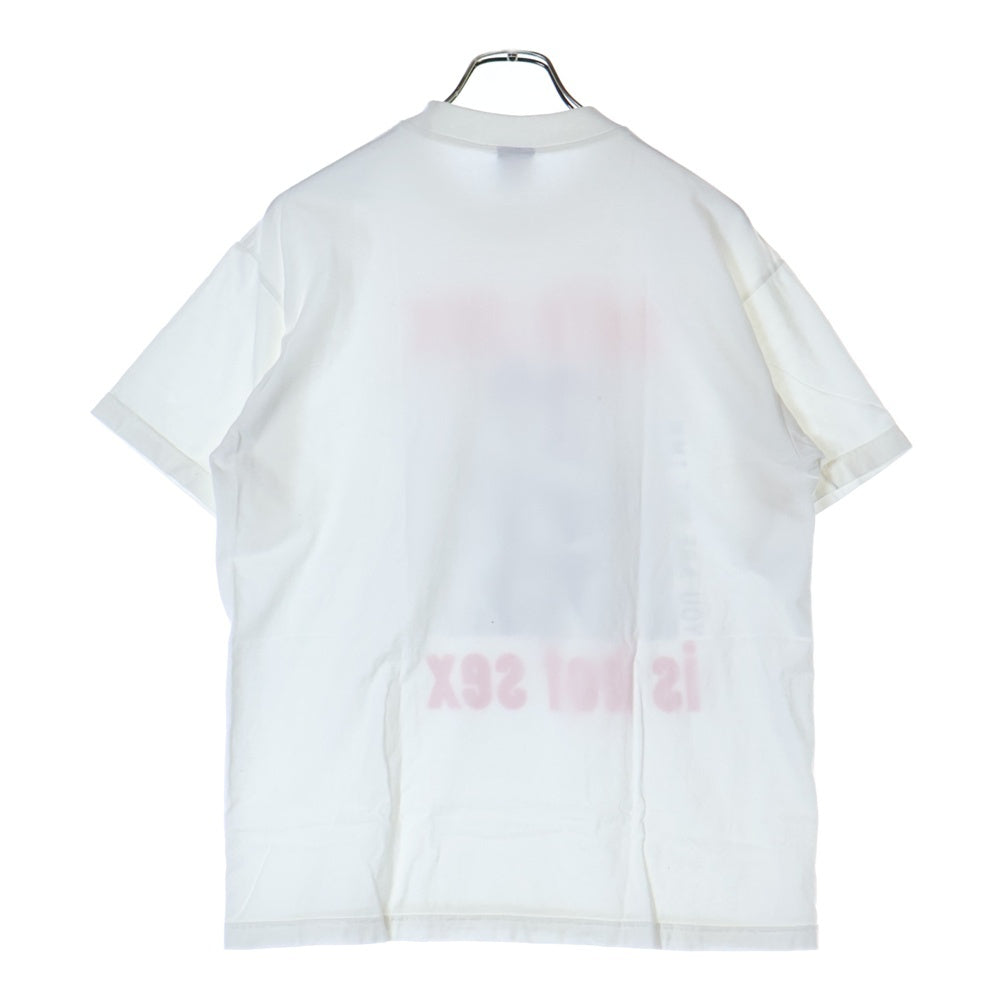 VINTAGE(ヴィンテージ) 90S safe sex is hot sex TEVEN MEISEL グラフィックプリント 半袖Tシャツ ホワイト