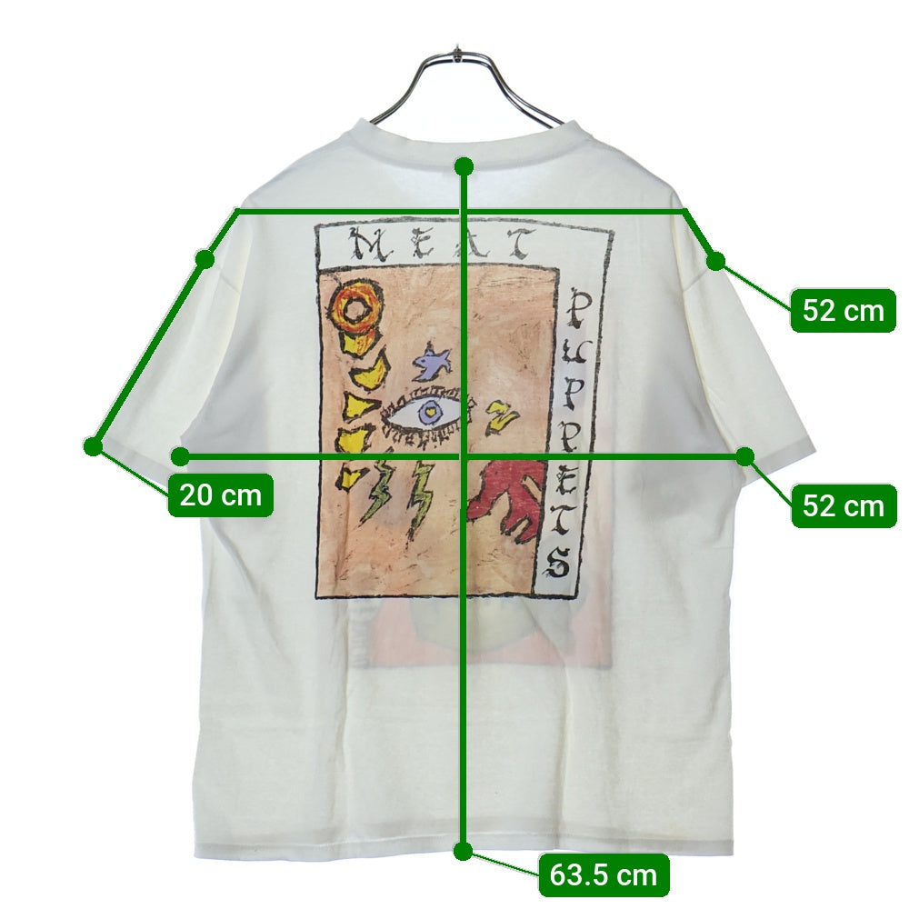 VINTAGE(ヴィンテージ) 80S MEAT PUPPETS ミーツパペッツ 両面プリント 半袖Tシャツ ホワイト