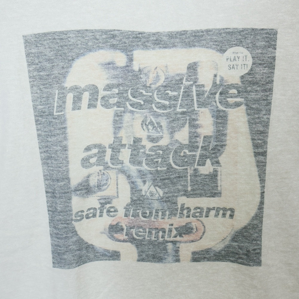 VINTAGE(ヴィンテージ) 90S massive attack safe from harm remix マッシブアタック プリント 半袖Tシャツ ホワイト