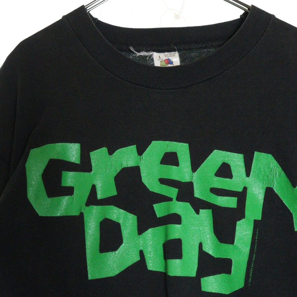 VINTAGE(ヴィンテージ) 90S GREEN DAY PULLING TEETH グリーンデイ 両面プリント ロングスリーブ 長袖Tシャツ ブラック