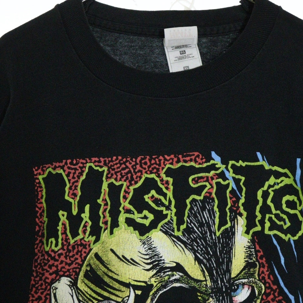 VINTAGE(ヴィンテージ) 90S misfits pushead ミスフィッツ パスヘッド ロングスリーブ 長袖Tシャツ ブラック