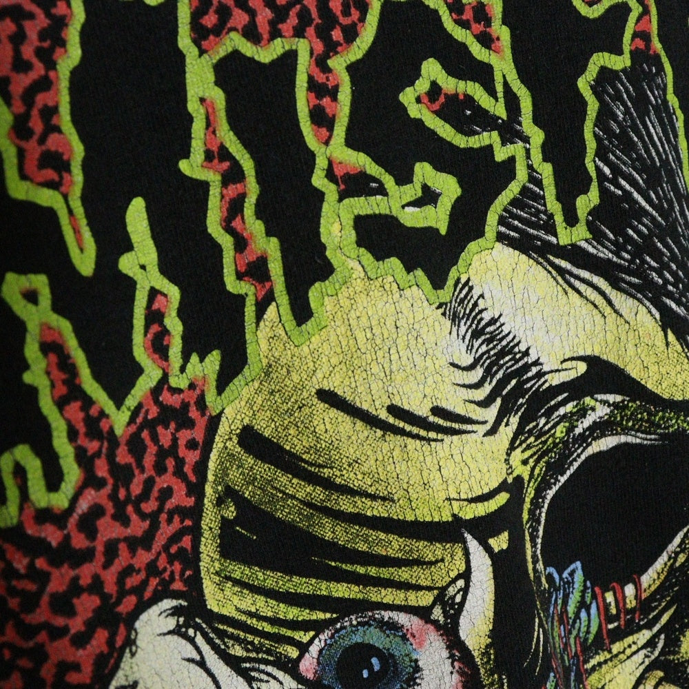 VINTAGE(ヴィンテージ) 90S misfits pushead ミスフィッツ パスヘッド ロングスリーブ 長袖Tシャツ ブラック