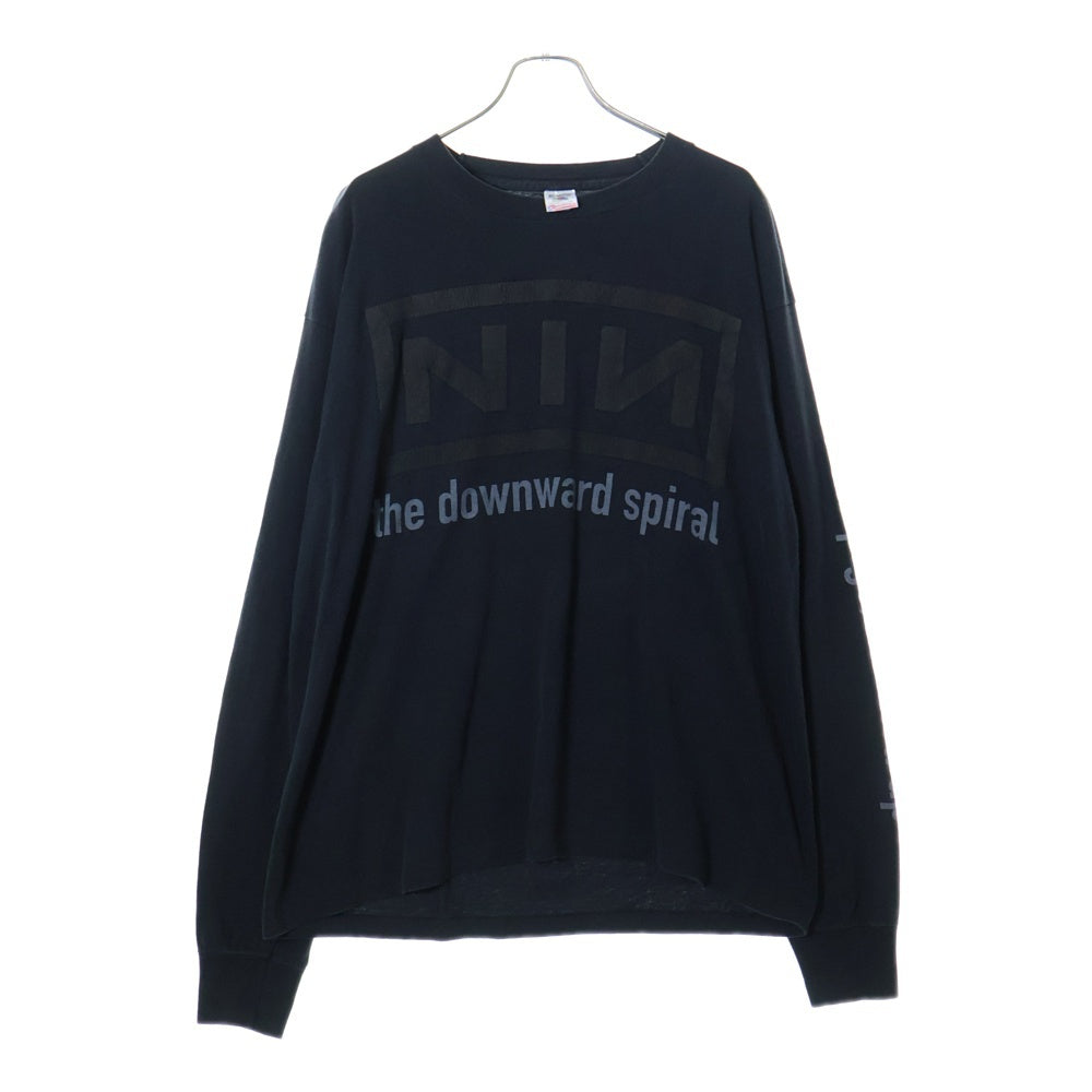 VINTAGE(ヴィンテージ) 90S NINE INCH NAILS the downward spiral 1994 ナインインチネイルズ ダウンワードスパイラル ロングスリーブ 長袖Tシャツ ブラック