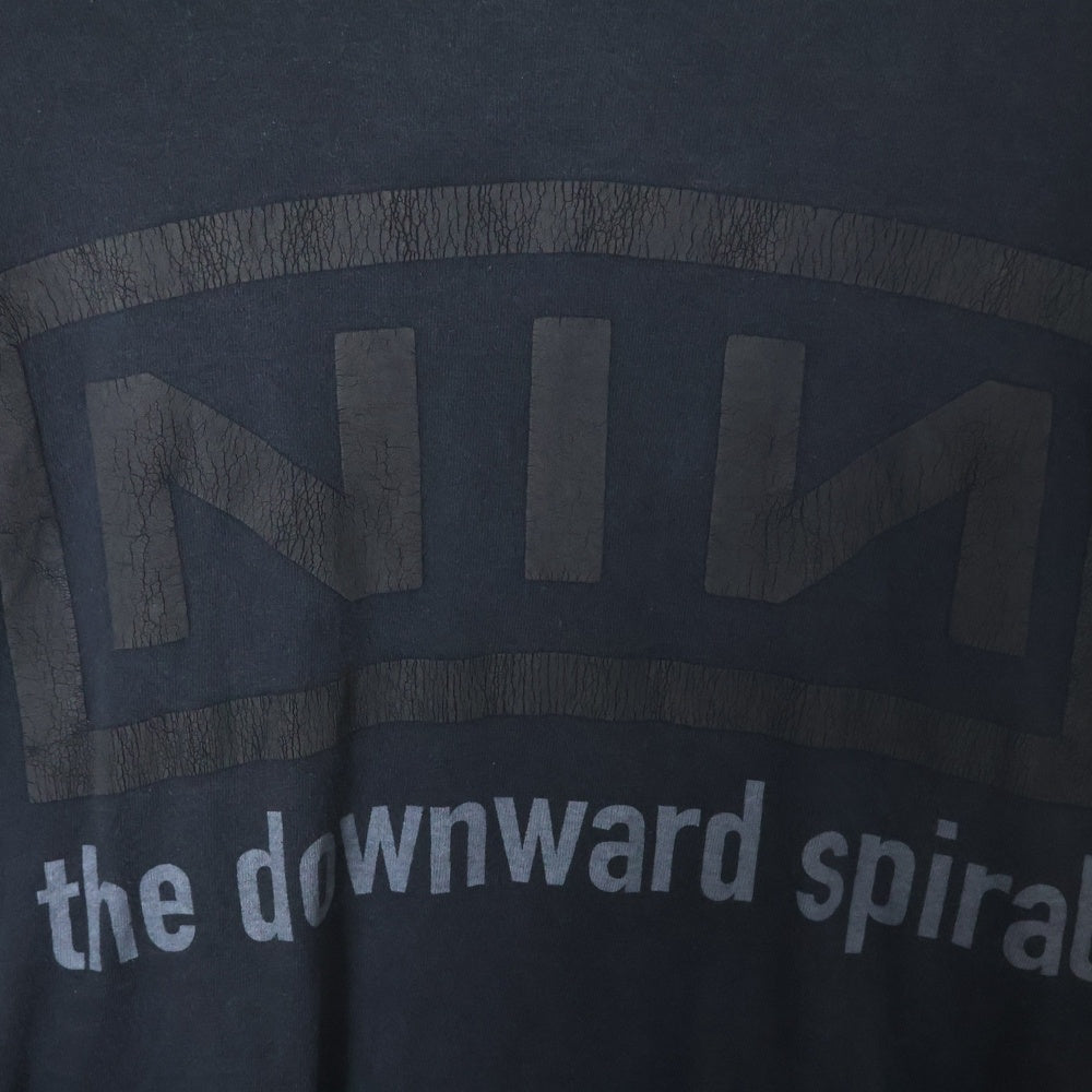 VINTAGE(ヴィンテージ) 90S NINE INCH NAILS the downward spiral 1994 ナインインチネイルズ ダウンワードスパイラル ロングスリーブ 長袖Tシャツ ブラック