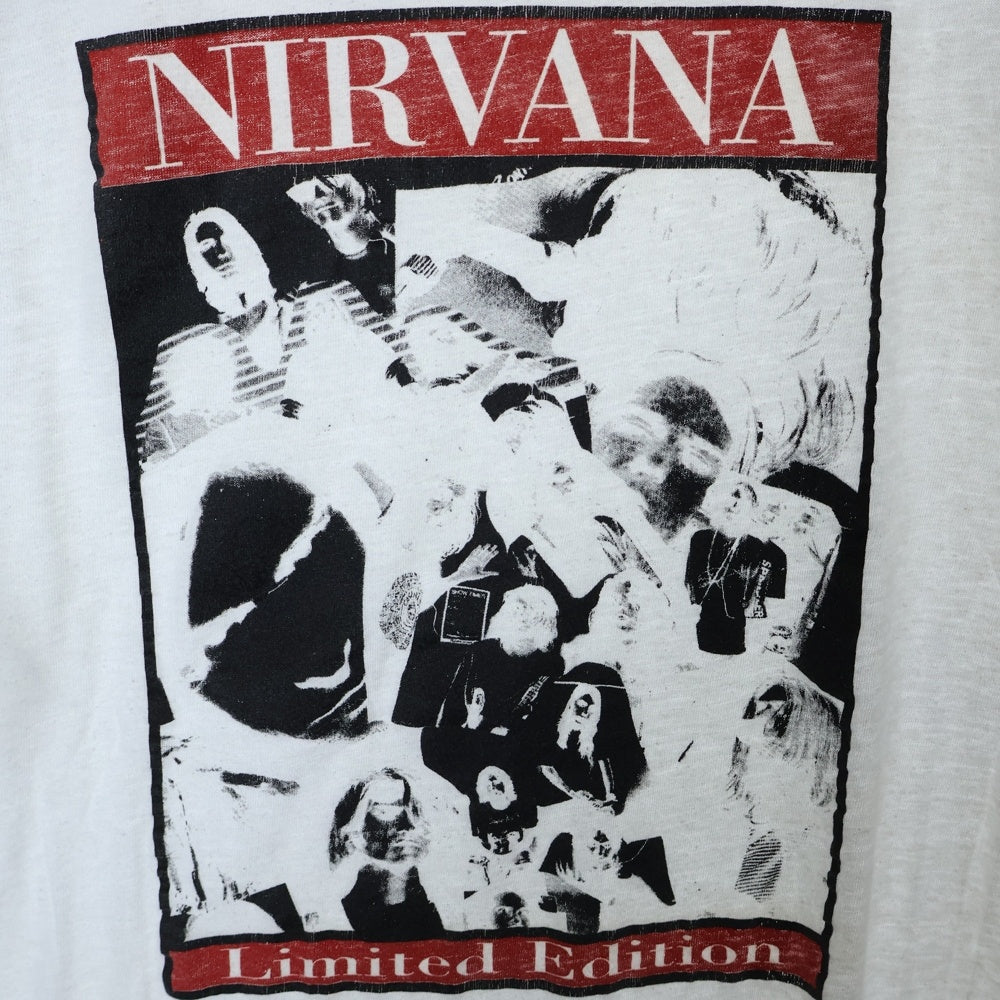 VINTAGE(ヴィンテージ) 90s NIRVANA LIMITED EDITION 半袖Tシャツ カットソー ニルヴァーナ ホワイト