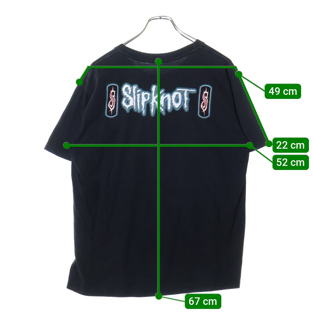 VINTAGE(ヴィンテージ) 00S Slipknot Joey Jordison BIG FACE スリップノット フェイスプリント 半袖Tシャツ ブラック