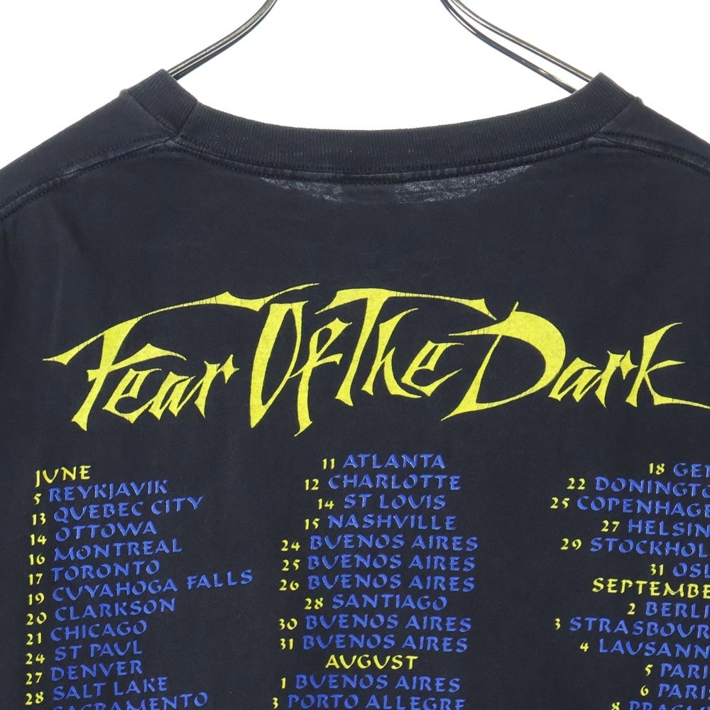 VINTAGE(ヴィンテージ) 90S IRON MAIDEN FEAR OF THE DARK 1992 TOUR アイアンメイデン 両面プリント 半袖Tシャツ ブラック