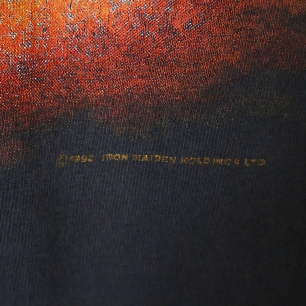 VINTAGE(ヴィンテージ) 90S IRON MAIDEN FEAR OF THE DARK 1992 TOUR アイアンメイデン 両面プリント 半袖Tシャツ ブラック