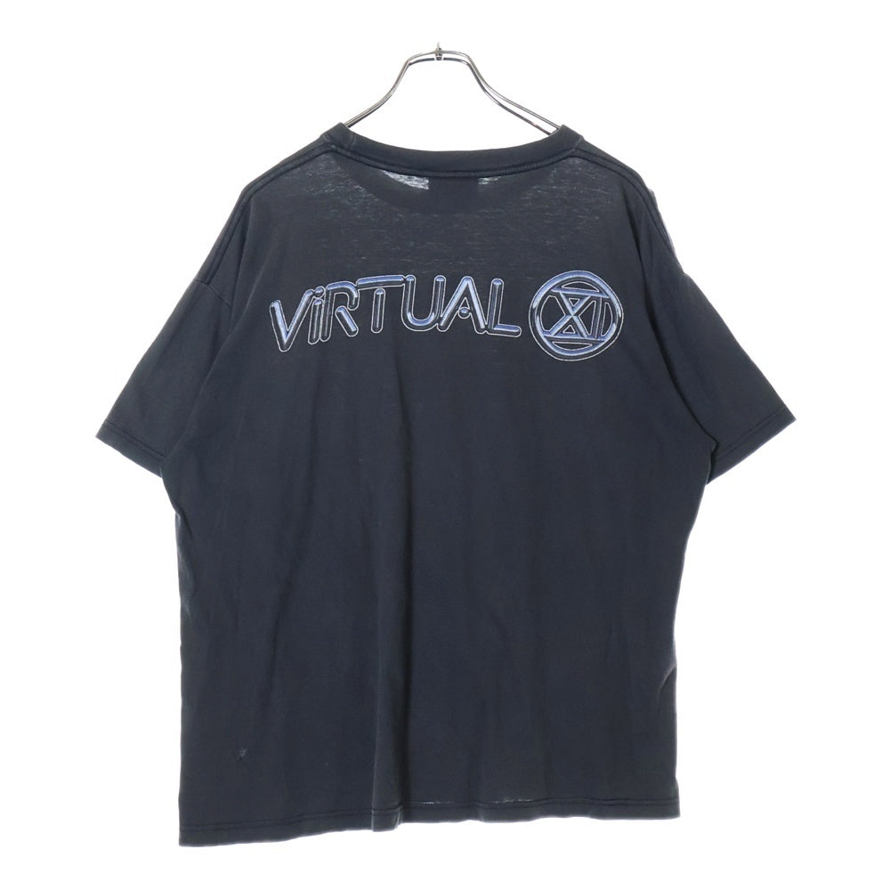 VINTAGE(ヴィンテージ) 90S IRON MAIDEN VIRTUAL アイアンメイデン 両面プリント 半袖Tシャツ ブラック