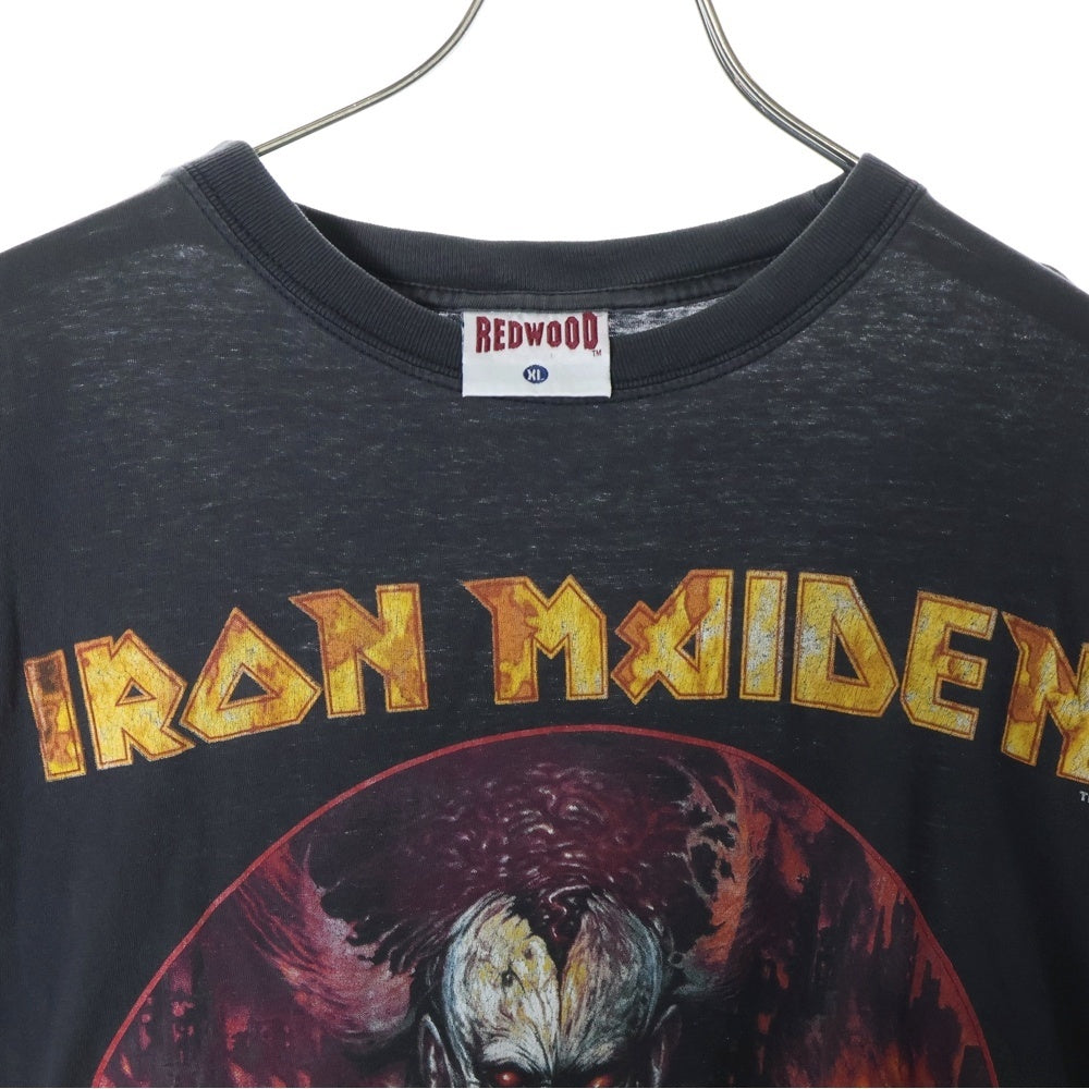 VINTAGE(ヴィンテージ) 90S IRON MAIDEN VIRTUAL アイアンメイデン 両面プリント 半袖Tシャツ ブラック
