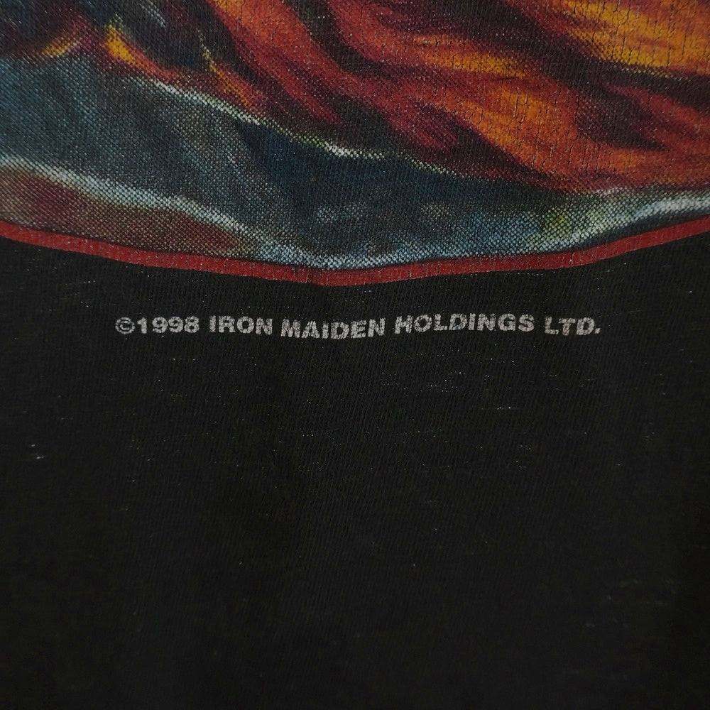 VINTAGE(ヴィンテージ) 90S IRON MAIDEN VIRTUAL アイアンメイデン 両面プリント 半袖Tシャツ ブラック