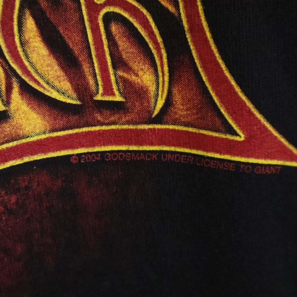 VINTAGE(ヴィンテージ) 00S GODSMACK ゴッドスマック フレイムプリント ロングスリーブ長袖Tシャツ ブラック