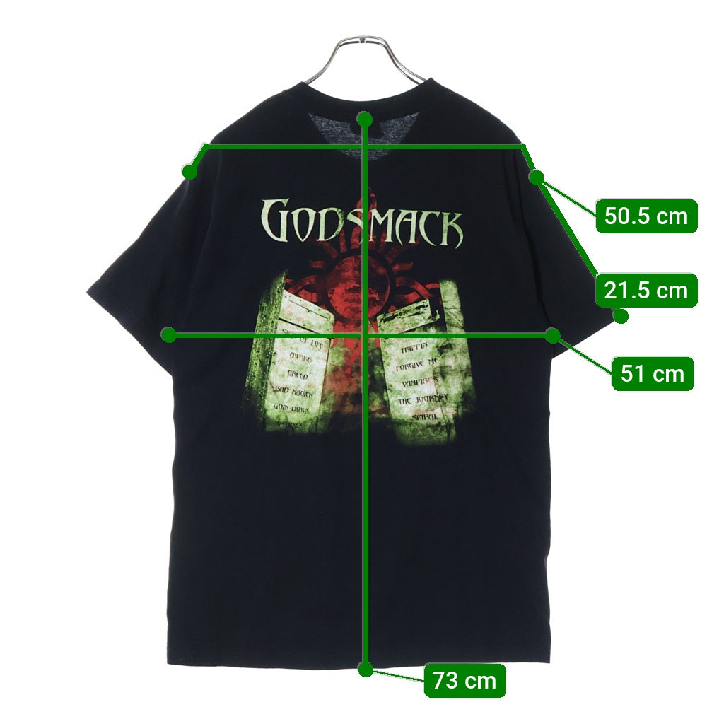 VINTAGE(ヴィンテージ) 00S GODSMACK Awake ゴッドスマック 両面プリント 半袖Tシャツ ブラック