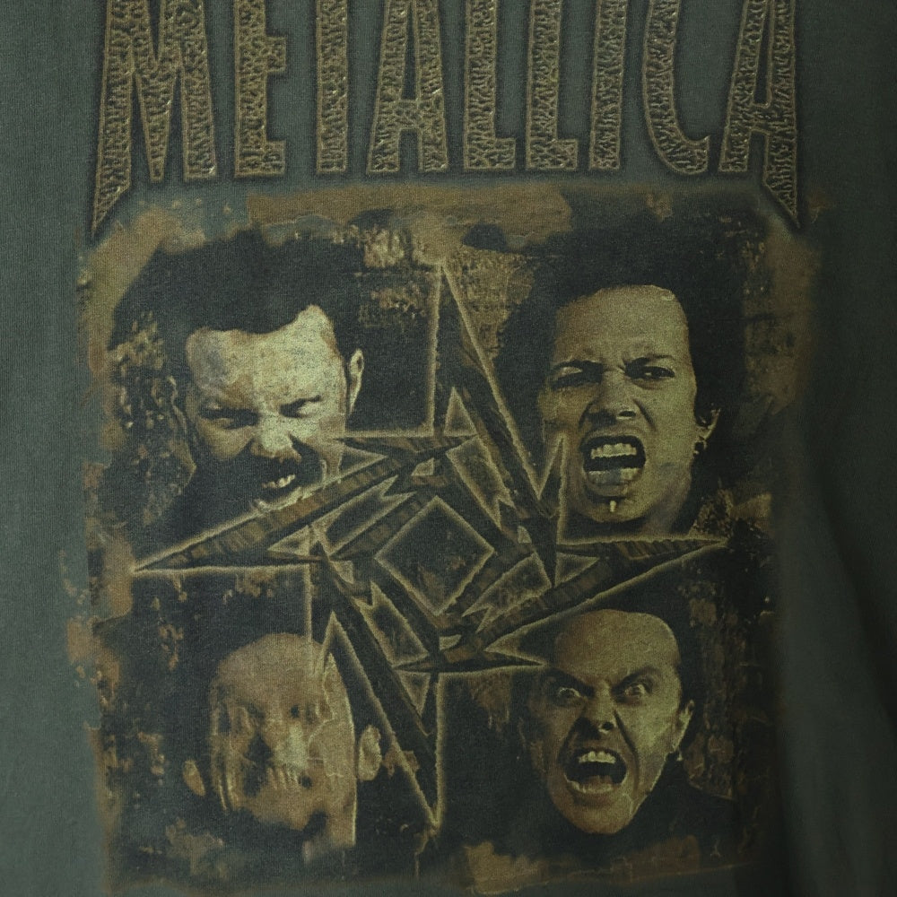 VINTAGE(ヴィンテージ) 00S METALLICA メタリカ プリント 半袖Tシャツ カットソー カーキ