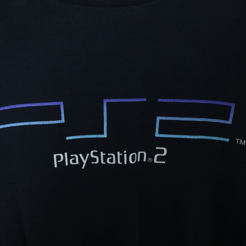 VINTAGE(ヴィンテージ) 00s PlayStation2 プレイステーション2 両面プリント 半袖Tシャツ ブラック
