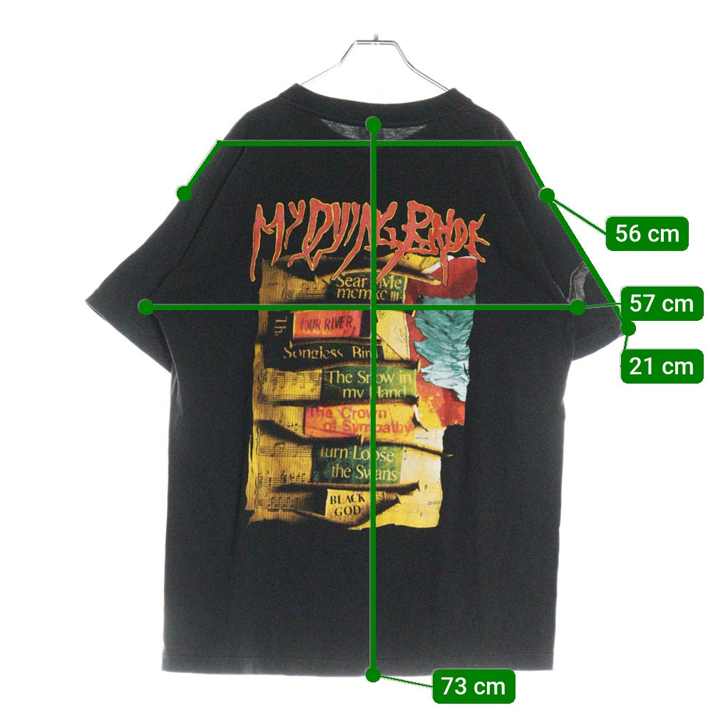 VINTAGE(ヴィンテージ) 90S My Dying Bride TURN LOOSE THE SWANS マイダイイングブライド 両面プリント 半袖Tシャツ ブラック