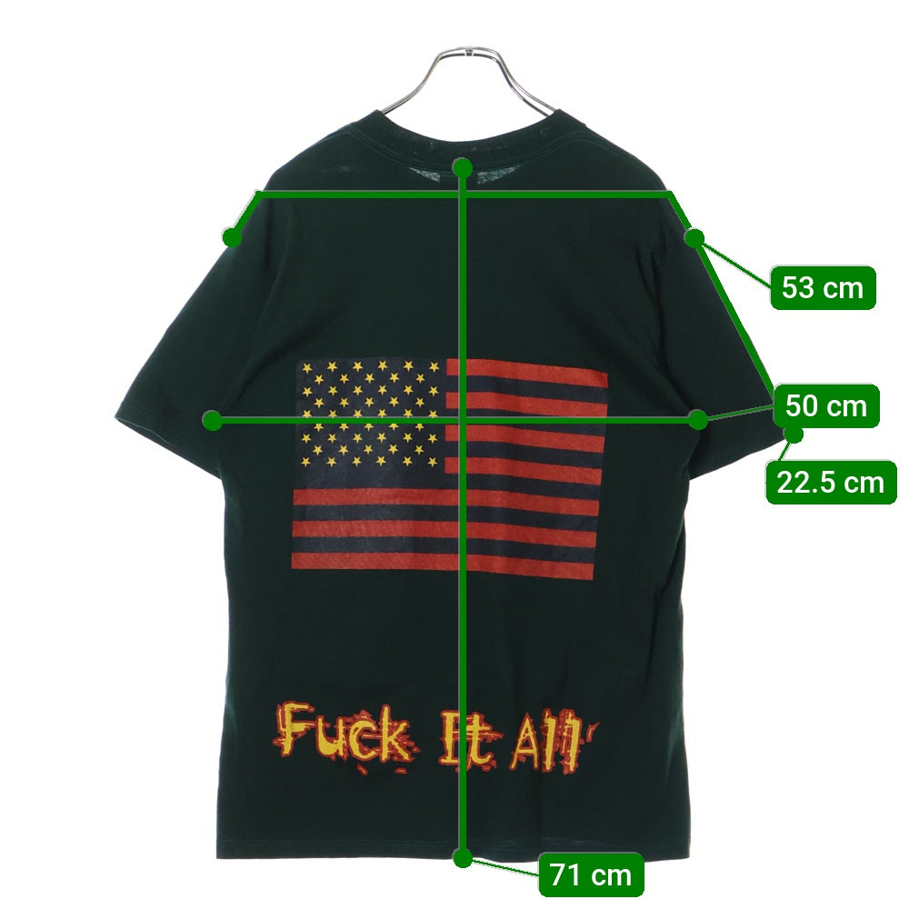 VINTAGE(ヴィンテージ) 90S MACHINE HEAD FUCK IT ALL マシーンヘッド 両面プリント 半袖Tシャツ グリーン