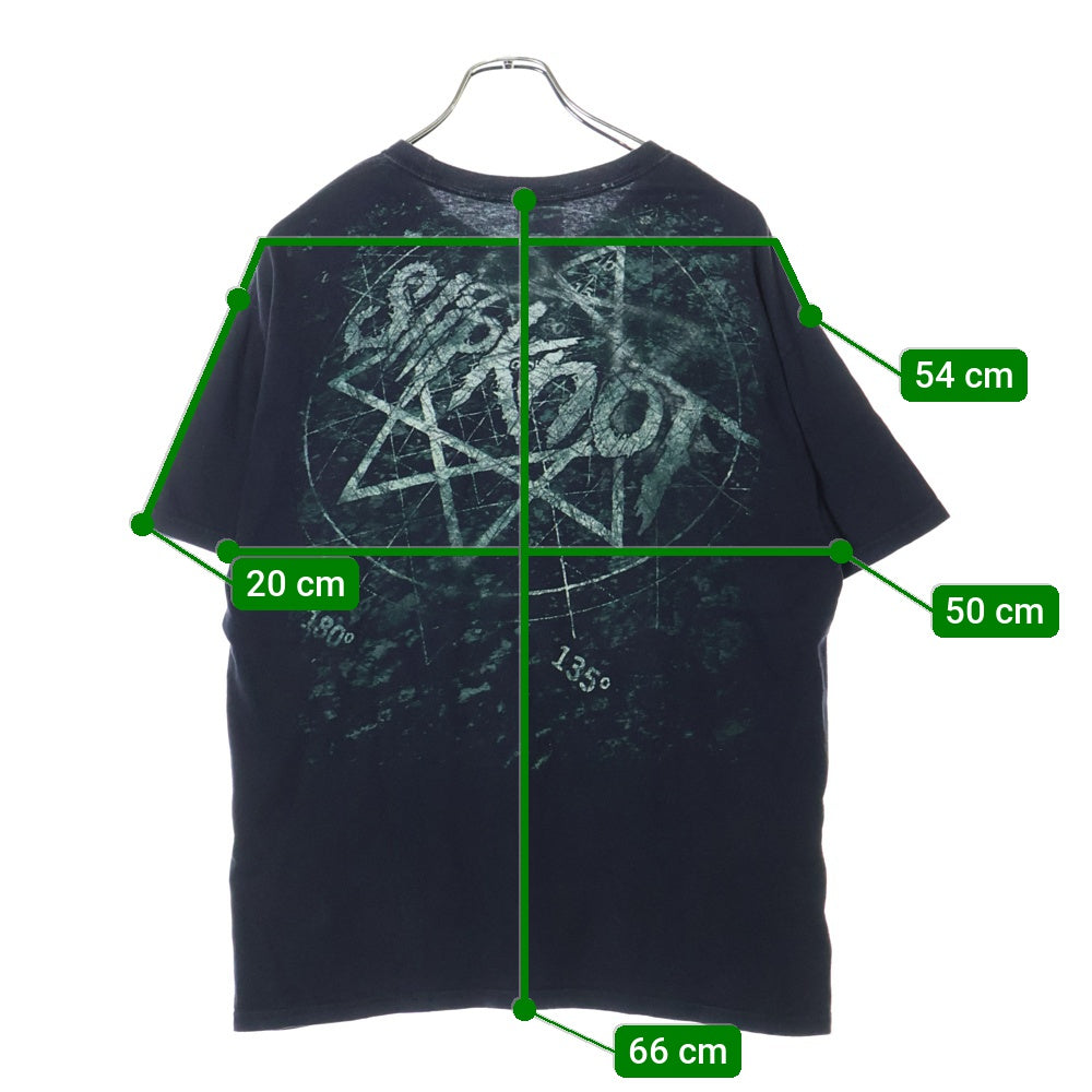 VINTAGE(ヴィンテージ) 00S SLIPKNOT 2008 スリップノット 両面プリント 半袖Tシャツ ブラック