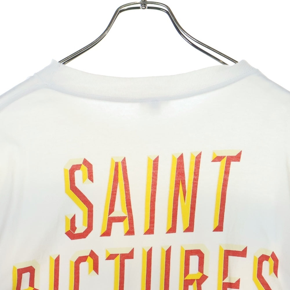SAINT MICHAEL(セントマイケル) 24AW SAINT PICTURES 両面プリント ロングスリーブ 長袖Tシャツ カットソー ホワイト SM-YS1-0000-016