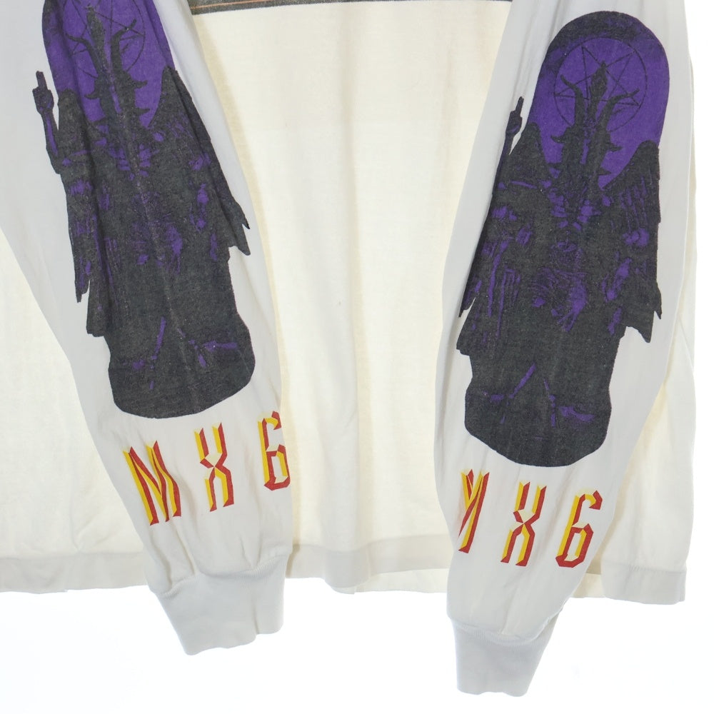 SAINT MICHAEL(セントマイケル) 24AW SAINT PICTURES 両面プリント ロングスリーブ 長袖Tシャツ カットソー ホワイト SM-YS1-0000-016