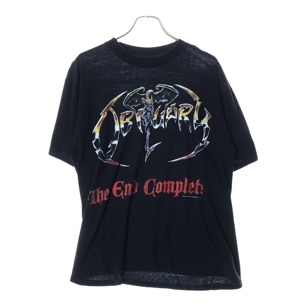 VINTAGE(ヴィンテージ) 90S Obituary The End Complete Tour オビチュアリー 両面プリント 半袖Tシャツ ブラック