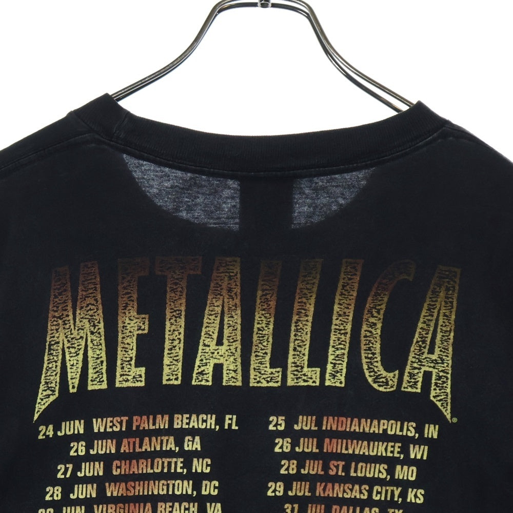 VINTAGE(ヴィンテージ) 90S METALLICA SUMMER 1998 NORTH AMERICA TOUR メタリカ 両面プリント 半袖Tシャツ ブラック