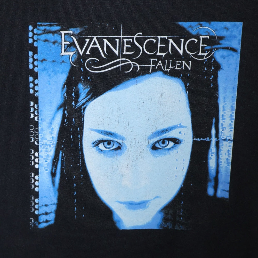 VINTAGE(ヴィンテージ) 00S EVANESCENCE FALLEN エヴァネッセンス 両面プリント 半袖Tシャツ ブラック