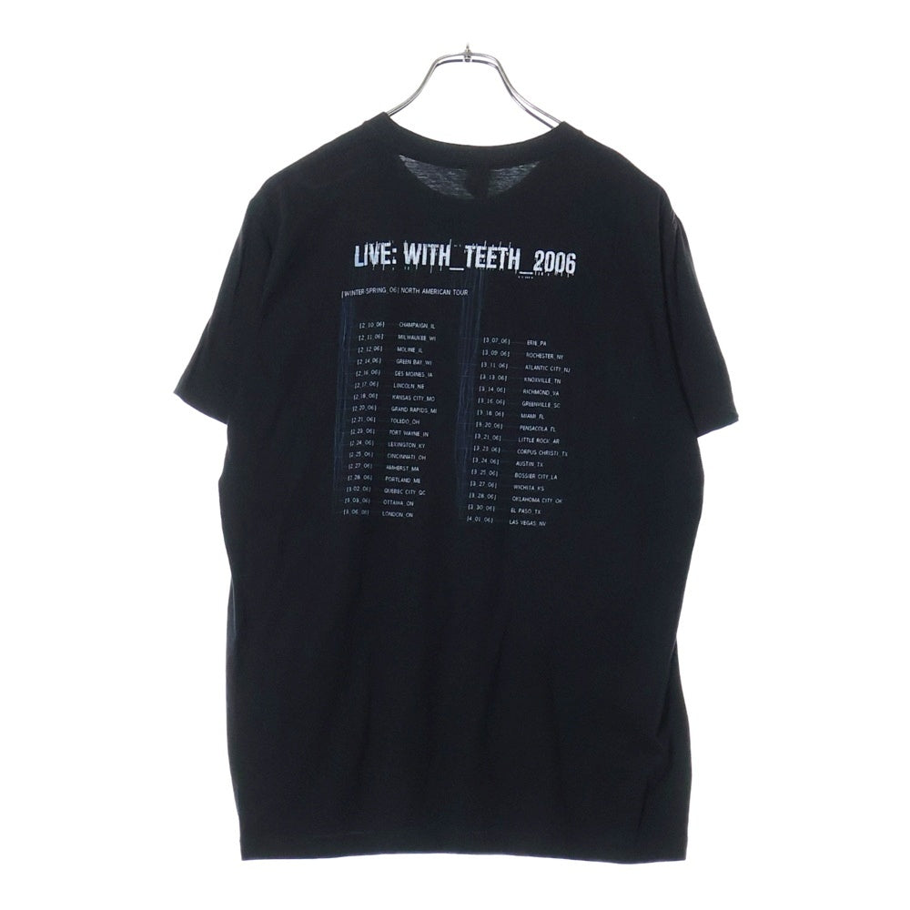 VINTAGE(ヴィンテージ) 00S NINE INCH NAILS LIVE WITH TEETH BOX LOGO 2006 ナインインチネイルズ 両面プリント 半袖Tシャツ ブラック