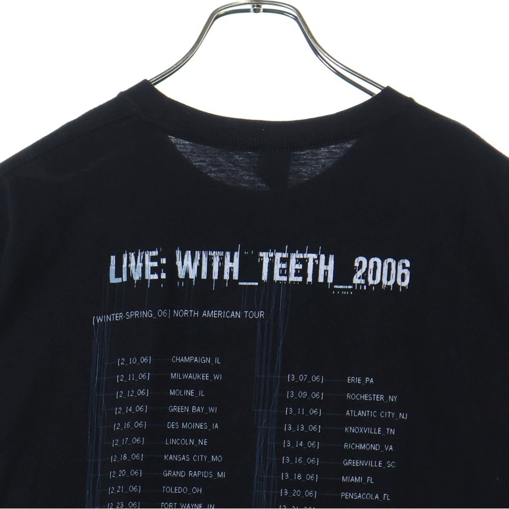 VINTAGE(ヴィンテージ) 00S NINE INCH NAILS LIVE WITH TEETH BOX LOGO 2006 ナインインチネイルズ 両面プリント 半袖Tシャツ ブラック