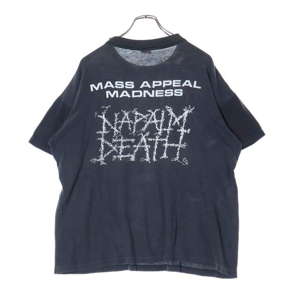 VINTAGE(ヴィンテージ) 90S NAPALM DEATH Mass Appeal Madness ナパームデス 両面プリント 半袖Tシャツ ブラック