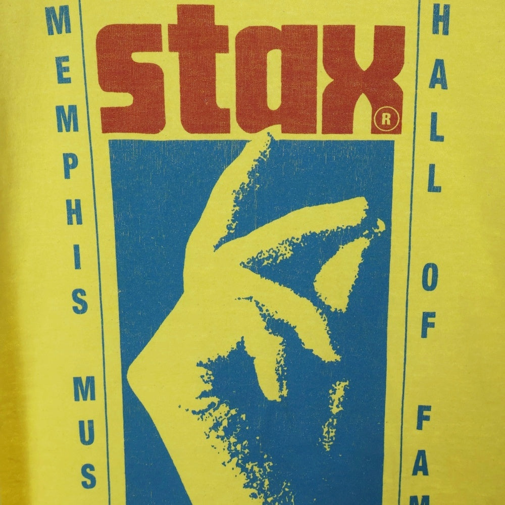 VINTAGE(ヴィンテージ) 90S Stax Records スタックレコード プリント 半袖Tシャツ イエロー