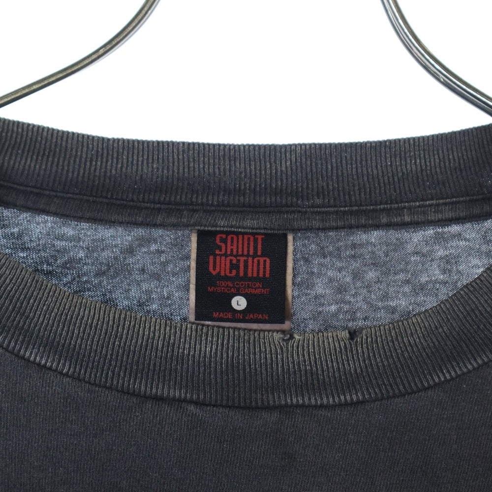 SAINT MICHAEL(セントマイケル) 24AW GS LS TEE ILYA GITS 攻殻機動隊プリント長袖Tシャツ SM-YS1-0000-C34 グレー