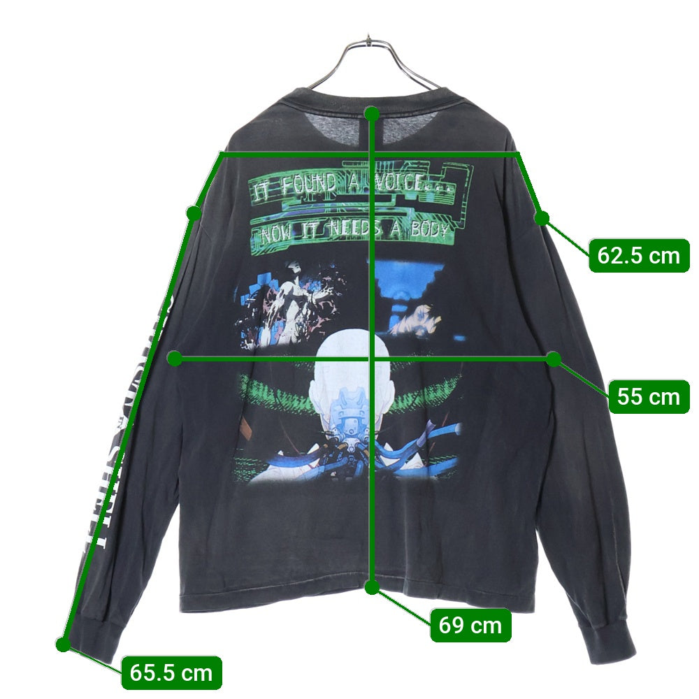 SAINT MICHAEL(セントマイケル) 24AW GS LS TEE ILYA GITS 攻殻機動隊プリント長袖Tシャツ SM-YS1-0000-C34 グレー