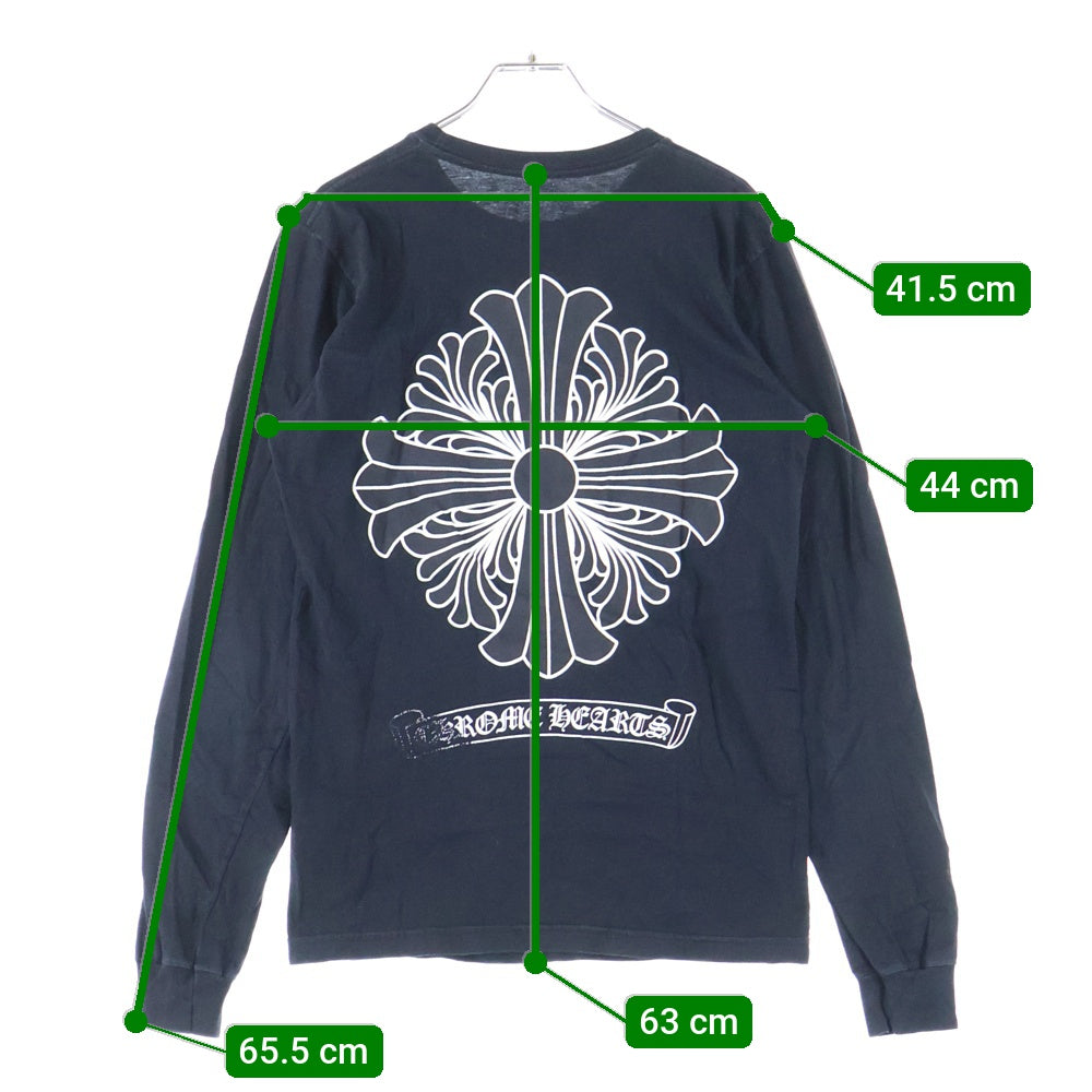 CHROME HEARTS(クロムハーツ) OLD BACK CH CROSS CHクロスプリント 長袖Tシャツ