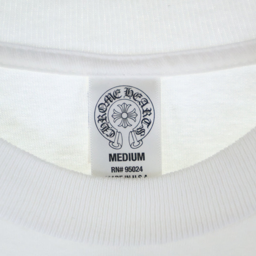 CHROME HEARTS(クロムハーツ) OLD BACK CROSS バッククロスプリント 半袖Tシャツ ホワイト