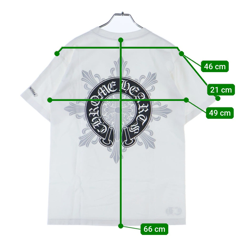 クロムハーツ、CHROME HEARTS ホワイト Tシャツ CHROME HEARTS(クロムハーツ) OLD BACK CROSS バッククロス
