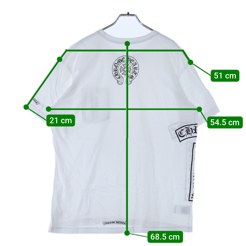 CHROME HEARTS(クロムハーツ) Side Logo Tee サイドロゴ ヴァーティカルロゴTシャツ 半袖Tシャツ ホワイト