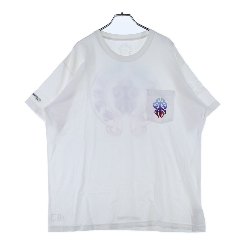 CHROME HEARTS(クロムハーツ) Gradient Dagger Tee ダガー グラデーション ホースシュープリント クルーネック半袖Tシャツカットソー ホワイト/マルチカラー