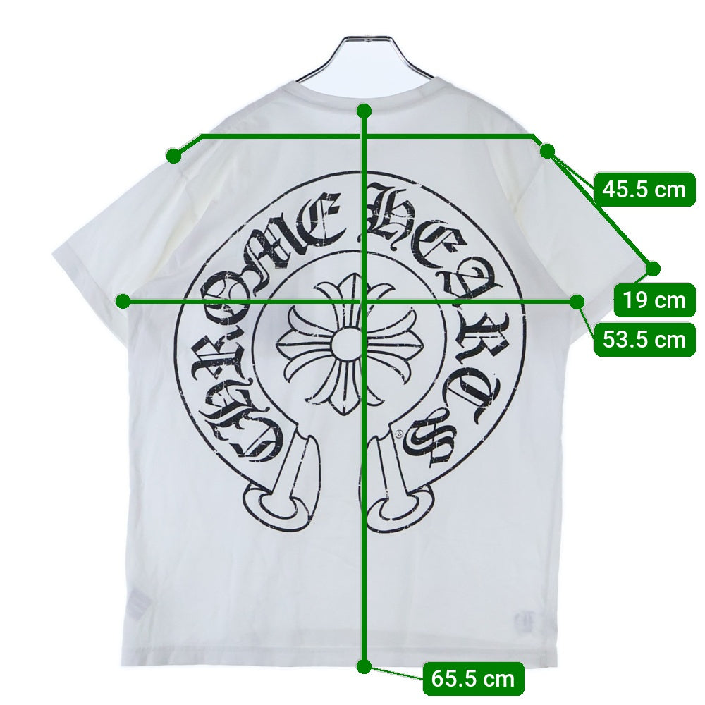 CHROME HEARTS(クロムハーツ) Horseshoe S/S Tee ホースシュー プリント 半袖Tシャツ ホワイト